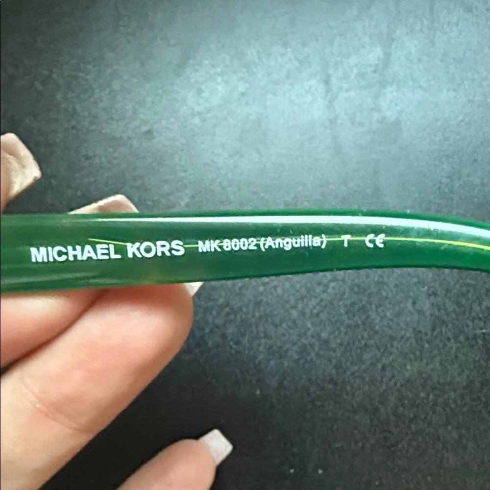 Michael Kors Green Tortoise Shell Glasses Prescription Lenses with Carrying Case